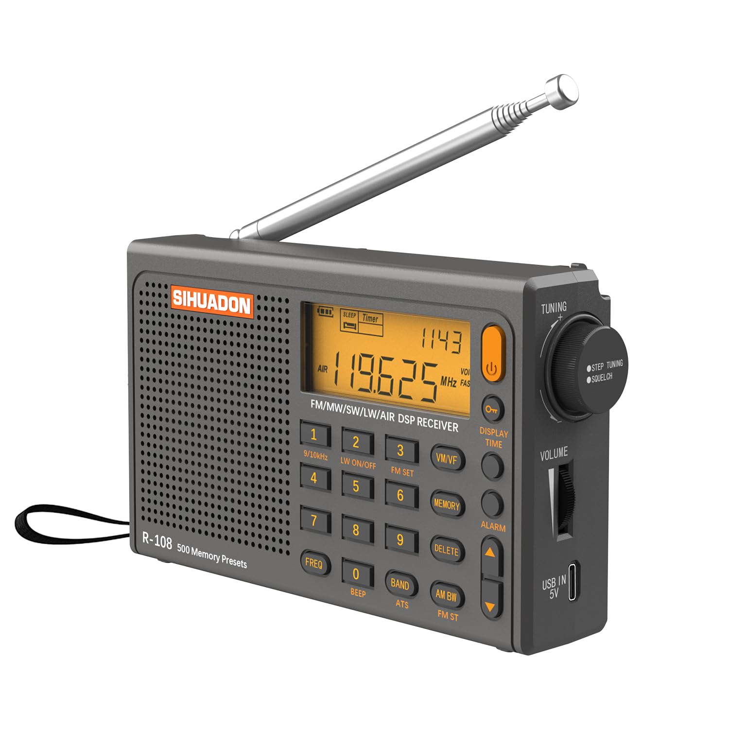 ZHIWHIS Bluetoothスピーカー BCLラジオ 短波受信機 VHF/FM/AM/SW